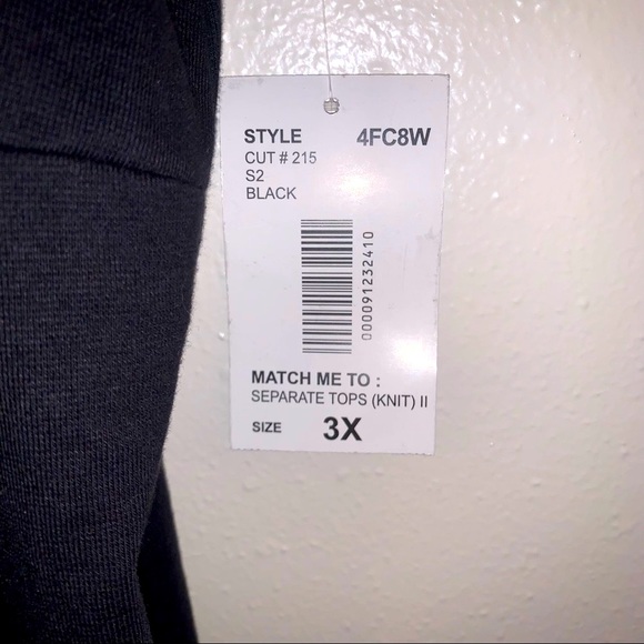 Southern Lady 3X Black Cotton Polyester Blend Tank Top - Picture 7 of 7